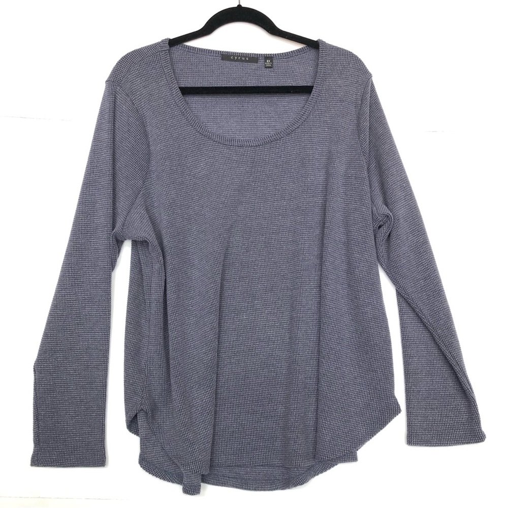 NWOT - Cyrus waffle knit long sleeve scoop neck sweater tunic